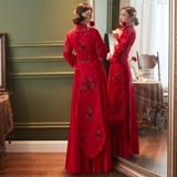 Красный традиционный свадебный наряд Сюхэ, свадебное платье, 2020, китайский стиль, коллекция 2021