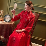 Красный традиционный свадебный наряд Сюхэ, свадебное платье, 2020, китайский стиль, коллекция 2021