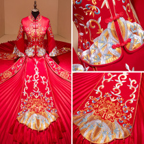 Xiuhe dress bride 2020 new Chinese wedding dress Wedding Xiuhe dress show kimono slim and thin toast service woman