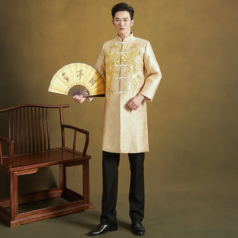 Nam Hiện ăn mặc Groom 2020 Nguyên Đán cưới của nam giới Hiện Anda Kim Mã-style Hiện Tang ăn mặc Men