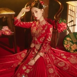 Традиционный свадебный наряд Сюхэ, зимнее свадебное платье для беременных для невесты, коллекция 2021, китайский стиль