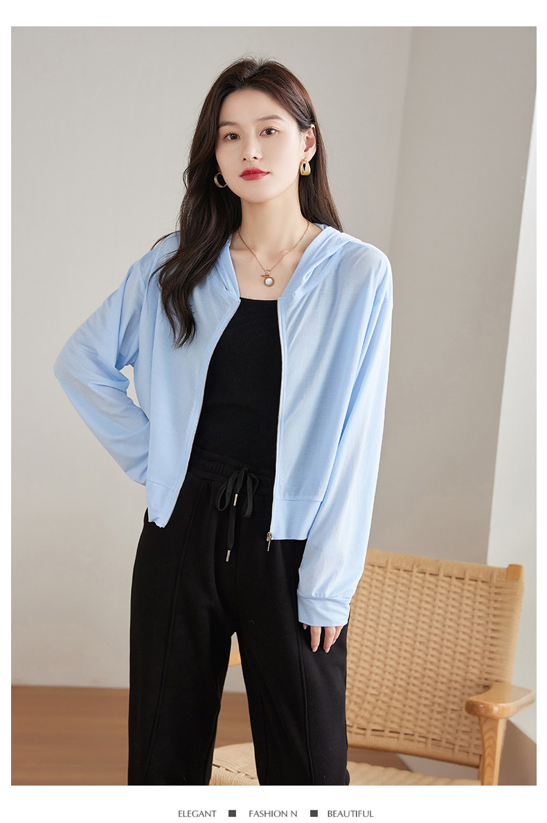 Одежда модная солнца защиты 防晒衣女款夏季冰丝透气短款小个子2025新款女士防晒服轻薄款外套