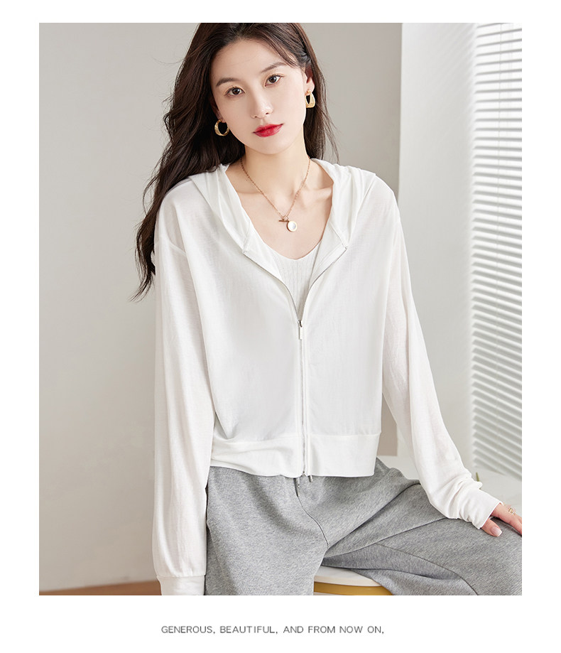 Одежда модная солнца защиты 防晒衣女款夏季冰丝透气短款小个子2025新款女士防晒服轻薄款外套