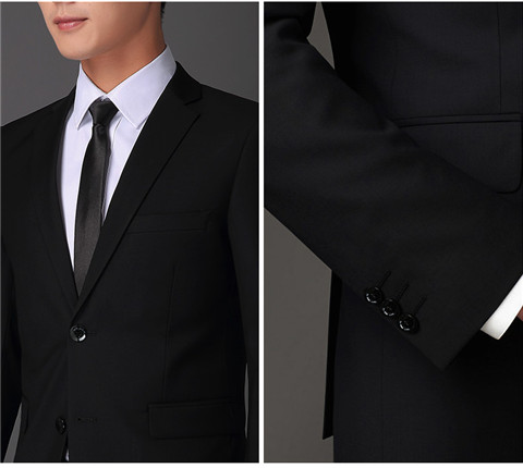 Bộ đồ vest nam công sở chuyên nghiệp trang trí phương tây trang trí cơ thể phù rể chú rể váy cưới màu đen áo nam