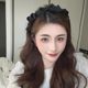 Korean sweet satin bow headband headband headband ແມ່ຍິງ hairpin hair hole temperament versatile super fairy ສີດໍາ headband hair accessories