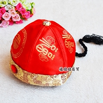 Champion hat childrens black gauze hat Baby official hat costume show talent hat Tang suit landowner hat Qing Dynasty