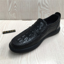 Broken clearance leather mens shoes 2018 new young mens fashion crocodile business leisure wild mens shoes tide