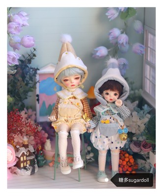 taobao agent Selling display*Lucky Star 2.0*BJD6 points 8 points OB11 size Doll clothes strap pants set