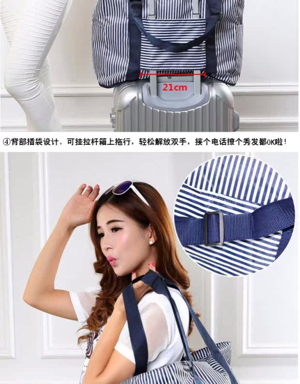 Túi du lịch gấp có thể được đặt của trường hợp xe đẩy túi du lịch xách tay công suất lớn nữ nhẹ quần áo giản dị túi duffel mẫu túi du lịch đẹp
