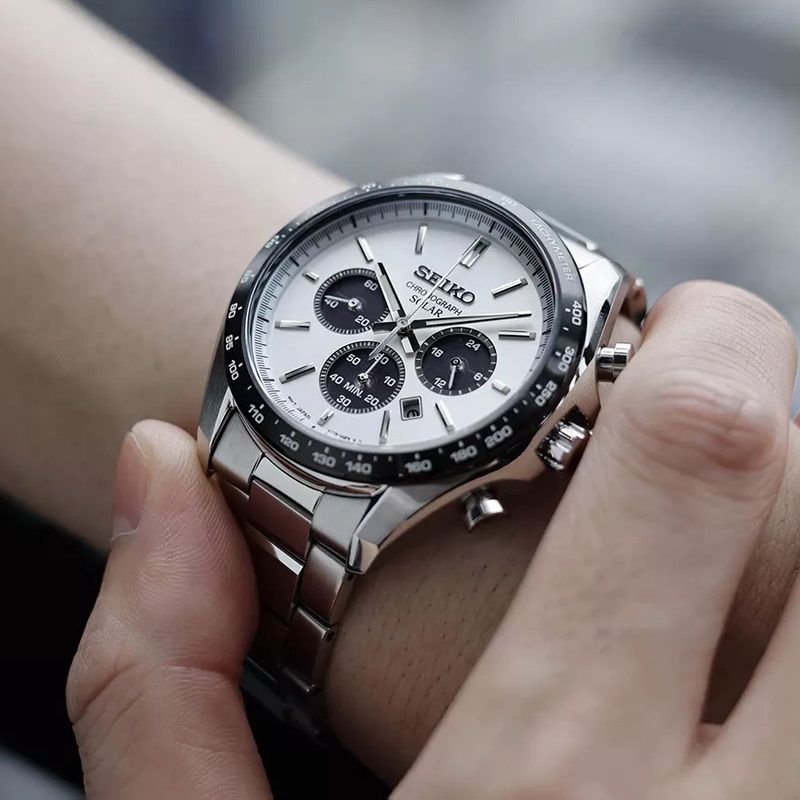 Seiko Seiko Timing Code Light Kinetic Energy White Panda Plate Men's Watch Sbpy165 Sapphire Waterproof Japan Seiko Seiko Timing Code Light Kinetic Energy White Panda Plate Men's Watch Sbpy165 Sapphire Waterproof Japan
