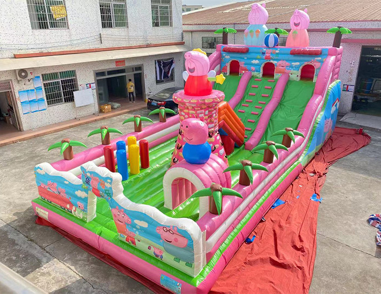 Батут 72平方米小猪佩奇12x6充气城堡蹦蹦床厂家直销支持定制摆摊利器 OTHER