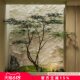 Simulated green plants, large maple trees and maples