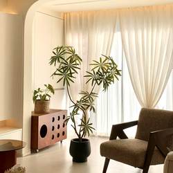Green Plant Artificial Tree Peacock Wood High-End Light Luxury Indoor Living Room Corner Decoration Atmosphere Home Decor Fake Plant