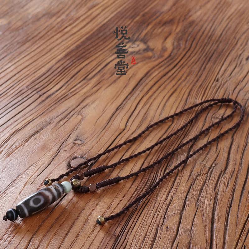 One figure in Tibet Two eyes Old days Pearl natural old mine Pearl Necklace Pendant necklace Necklace with Beads Genuine Products