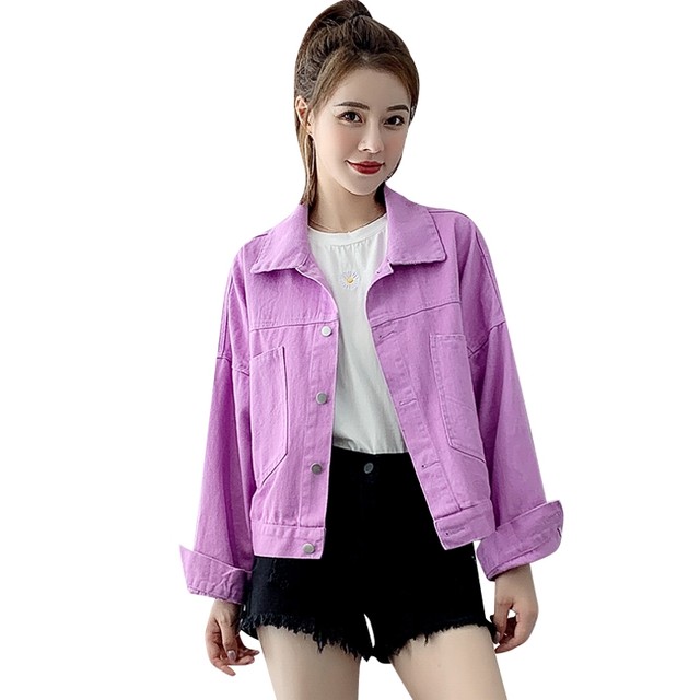 Short denim jacket female spring and autumn 2023 new Korean version loose all-match baseball uniform retro Hong Kong flavor jacket top