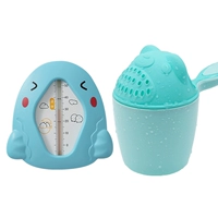 [Промывая ложка] Медведь Лан+[Водный термометр] Голубая курица