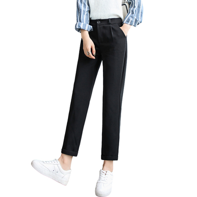 春秋直筒九分西装哈伦裤