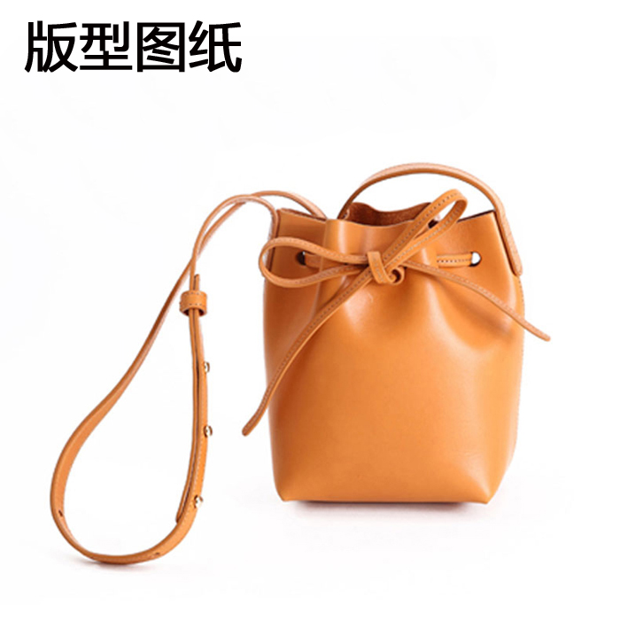D035 bucket bag drawing version drawing paper-like paper-type paper size height 21 * width 20cm adhesive drawing
