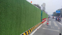 Color steel printing small turf PVC construction site fence fence plate municipal road isolation fence guardrail