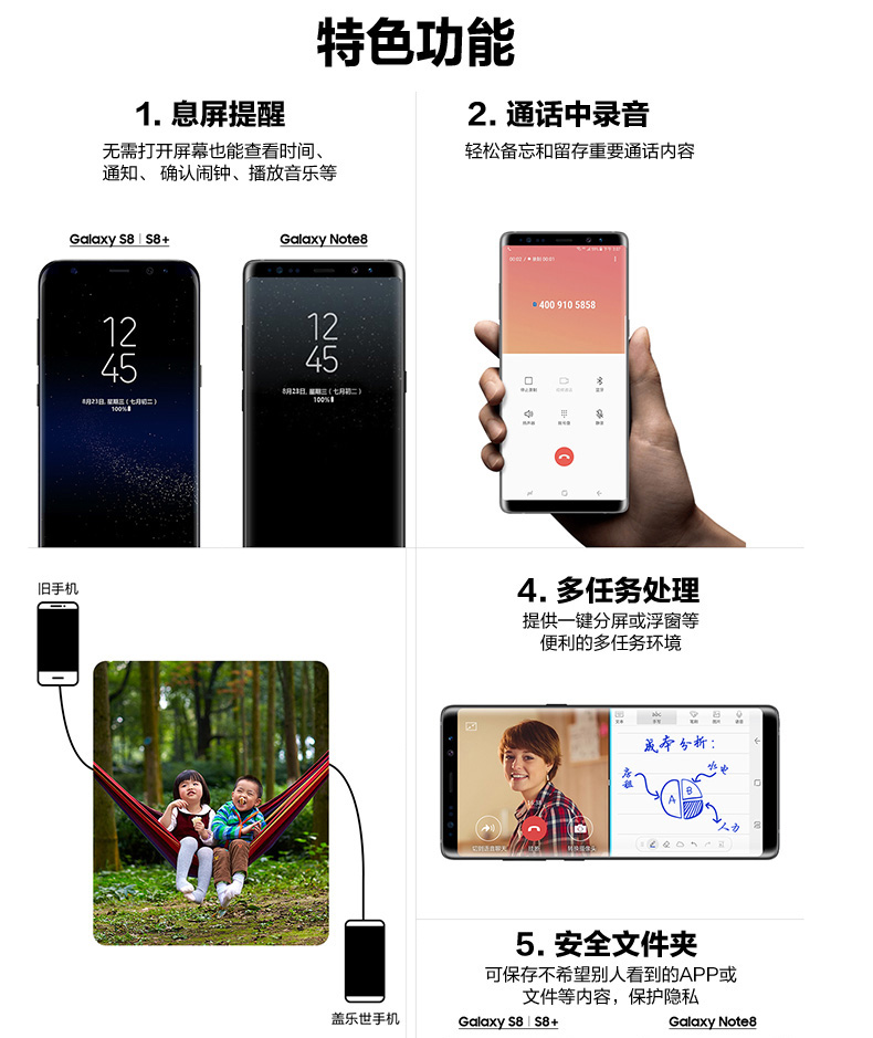 [Giảm thẳng 1001 nhân dân tệ] Samsung / Samsung Galaxy S8 + SM-G9550 4 + 64GB Màn hình cong chính xác toàn màn hình IP68 chống bụi và chống nước thông minh 4G