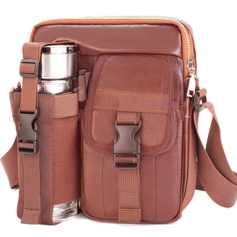 [Cowhide Fabric] Single Shoulder Crossbody Bag, Unisex, Suitable for Travel and Casual Use, Large Capacity Genuine Leather Bag
