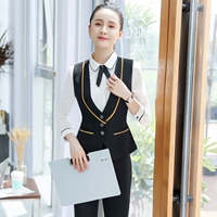 Черный жилет, рубашка, юбка