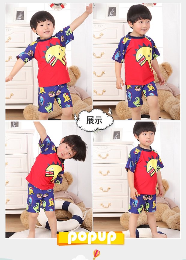 Áo tắm cho bé trai chống nắng Phim hoạt hình trẻ em Đồ bơi trẻ em Đồ bơi trẻ em 1-3-5-7 tuổi Lò xo khô nhanh - Bộ đồ bơi của Kid đồ bơi cho be trai