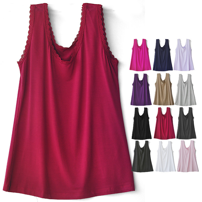 Maternity small camisole modal lace leggings underneath a small short sleeveless summer top black