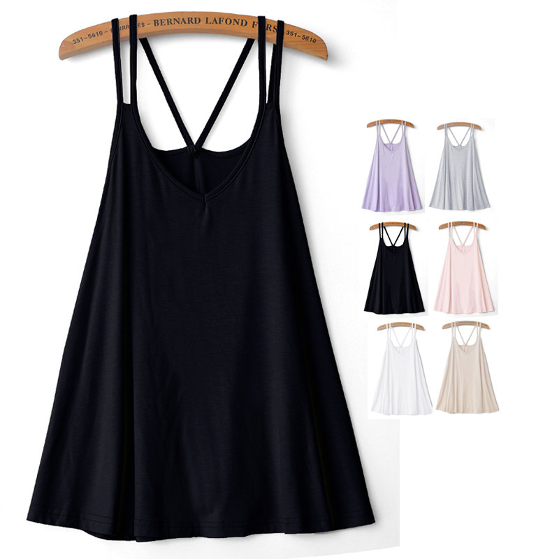 Pregnant women's short top camisole small fat mm200 catties plus fertilizer plus modal black pajamas