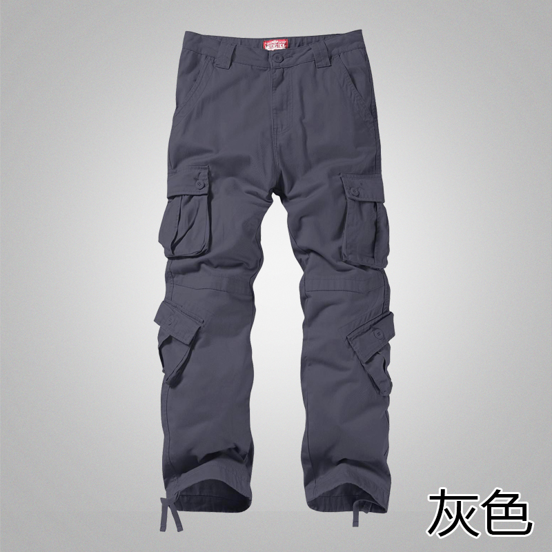 Match Casual Cargo Pants for Men, Loose Long Pants for Young Men, Outdoor Casual Multi-Pocket Pants, Trendy Men's Tapered Pants 6053