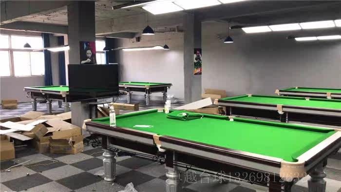 Silver leg steel library table standard American black 8 billiards Chinese home