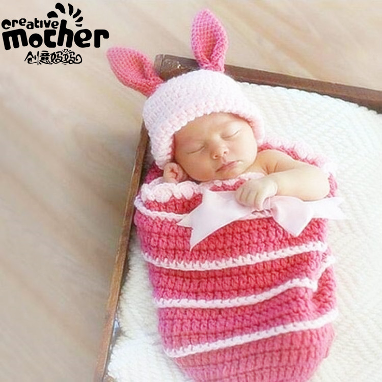 Children's photography clothing baby baby hundred days photography gallery dress plush rabbit creative sleeping baby baby baby