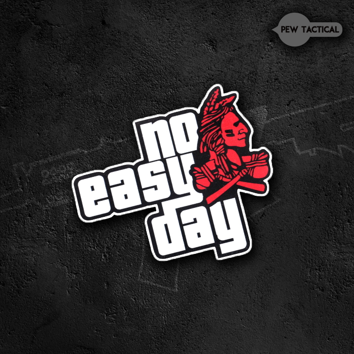 AK27 NO EASY DAY TACTICAL CAR STICKER FRIDGE SUITCASE NOTEBOOK MILITARY OUTDOOR STICKERS