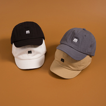 ins hat female Korean version of small m letter cap Japanese soft top personality small along sun hat couple baseball cap man