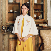 Cheongsam Joker shawl small coat 2021 autumn and winter New Tang suit Chinese style woolen jacket jacket