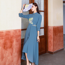 Improved Cheongsam Dress Year Girl 2021 New Slim Chinese Style Daily Vintage Womens Wear