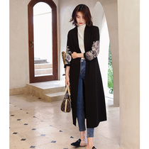 Autumn and winter woolen coat coat women long 2021 New thick warm temperament cheongsam outside with dignified atmosphere