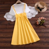 Платье для школьников, мини-юбка, летняя одежда, милый комплект, приталенный корсет, короткий рукав, для средней школы, подходит для подростков