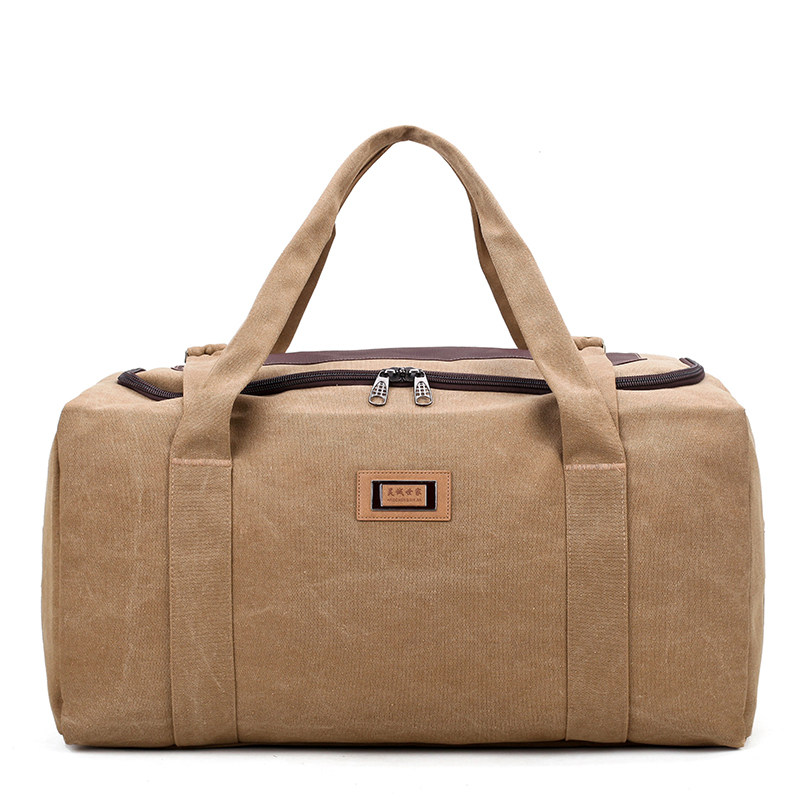 Thickened canvas men's luggage bag large-capacity hand-held travel bag oversized long and short-distance moving outfit quilt children's maternity bag