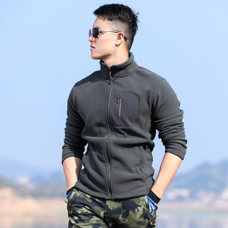 Outdoor Fleece Jacket for Men, Sports Ultra-Soft Polar Fleece Lining, Warm and Breathable Jacket, New Autumn and Winter Style