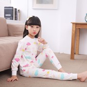 Childrens đồ lót bộ con trai quần áo và cô gái bông trong quần trẻ em mùa thu lớn bé bông áo len hai mảnh bộ.