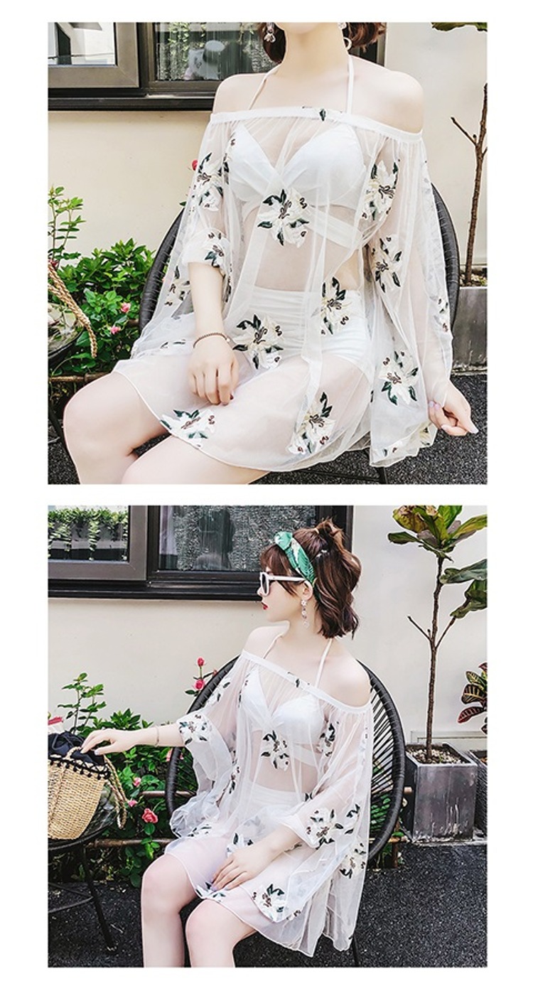 Áo tắm nữ CORTUBO bikini ba mảnh 2018 mới toanh thời trang gợi cảm phối áo blouse eo cao - Bikinis bo bikini