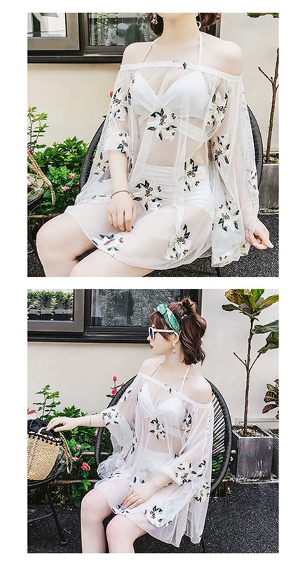 Áo tắm nữ CORTUBO bikini ba mảnh 2018 mới toanh thời trang gợi cảm phối áo blouse eo cao - Bikinis