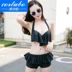 CORTUBO áo tắm nữ thép hỗ trợ kích thước ngực tập hợp spa giảm béo bơi bikini áo ba lỗ tua - Bikinis