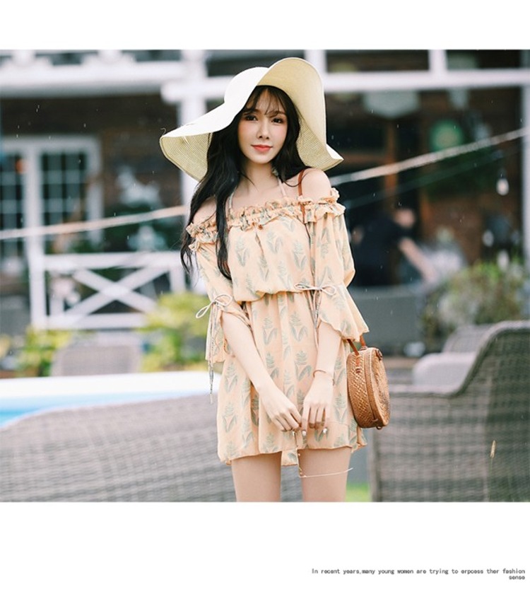 CORTUBO2019 cặp vợ chồng mới thời trang cặp đôi lãng mạn áo tắm phụ nữ bikini ba mảnh quần đi biển nam - Vài đồ bơi 	đồ đôi đi biển cho mẹ và bé	