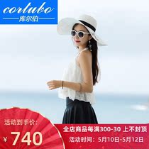 CORTUBO Swimsuit Women Nylon Plus Size counter Brand Split Skirt High Neck Skinny Split Swimsuit