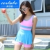 CORTUBO Xiêm váy xòe áo tắm cạp cao eo phẳng màu đơn giản thời trang mới đồ bơi chia áo tắm - Bộ đồ bơi hai mảnh 	áo bơi 2 mảnh Bộ đồ bơi hai mảnh