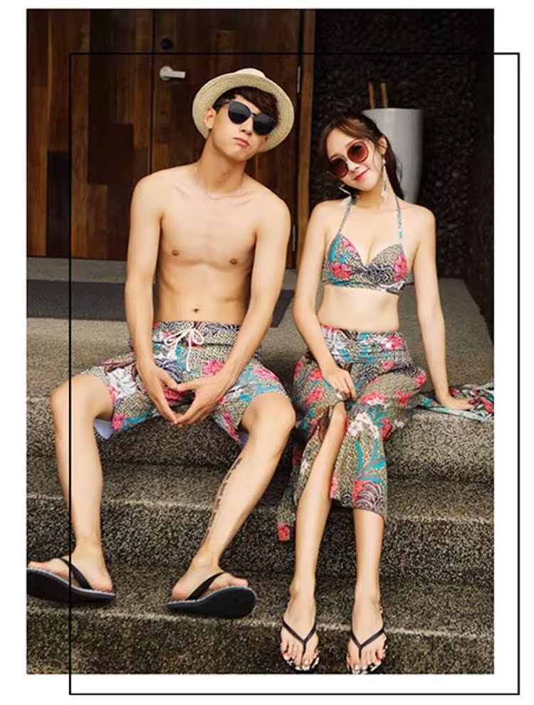CORTUBO Bikini Cặp đôi Đồ bơi Đồ bơi Phụ nữ Spa Đồ bơi Thép Hỗ trợ Tập hợp Đồ bơi ba mảnh - Vài đồ bơi đồ đi biển cho cặp đôi
