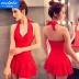 Áo tắm CORTUBO Áo tắm một mảnh của phụ nữ Bộ đồ bơi che bụng và vòng thép mỏng Vòng ngực nhỏ Hỗ trợ bằng thép vòng trong tủ - Bộ đồ bơi One Piece