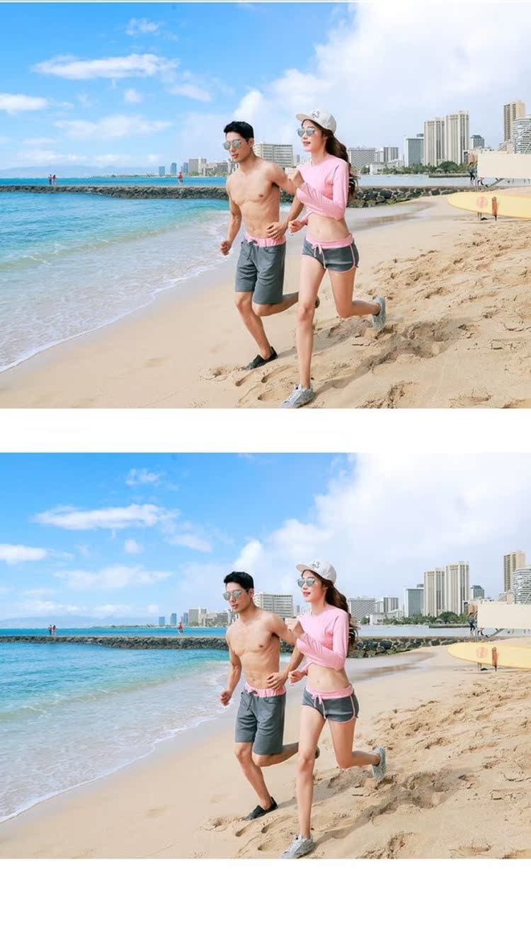Bộ đồ bơi mùa xuân nóng bỏng của CORTUBO2018 Bộ sưu tập thời trang mới màu hồng gợi cảm của cặp đôi đồ bơi góc phẳng bảo thủ - Vài đồ bơi 	đồ đi biển đôi nữ